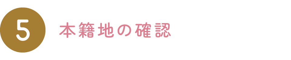 本籍地の確認
